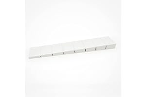 100 x sossai® Cunei per mobili/Cunei di arresto/Cunei di compensazione in plastica con punti di rottura teorici integrati | MKB-100 | Color : Bianco