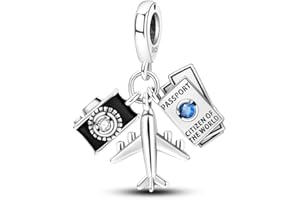 CYCUFF Sterling Silver Charms 925 per Bracciale Europeo, Collane Pendente Perline Gioielli Regalo per Le Donne Amici di Famiglia