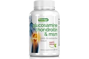 Quamtrax Nutrition - Glucosamine, Chondroitin & Msm - 90 cápsulas - Bienestar articular, flexibilidad y mantenimiento óseo