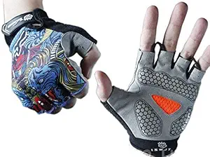 JERN Breathable Anti-Slip Cycling Gloves Gel Padding Bike Gloves (L-XL)