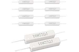 Innfeeltech 10 Piezas 10W 5% Tolerancia 33 ohm Resistencia de Cemento Cerámico Para Proyectos y Experimentos de Bricolaje Resistencia de Cemento para Proyectos y Experimentos