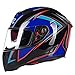 Produktbild WWUX Motorrad Helm Full-Face Helme Doppel Sonnenblende Motocross Helme Racing Cruiser Dirt Bike ATV Helme Off Road Helm,B-M