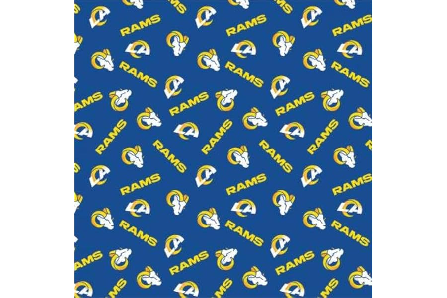 Los Angeles Rams Cotton Fabric - NFL Team Logo Cotton Fabric by The Yard, Fat Quarter, Half Yard, 1 Yard, 2 Yard Cuts