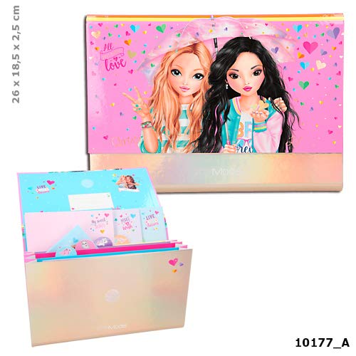 Preisvergleich Produktbild TOPModel Briefpapier in Fächermappe A5, Motiv 1 pink OVP