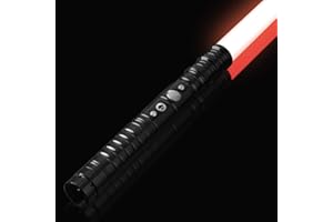 InLoveArts Lightsaber with Sound Effect RGB 7 Colours Changeable FX Lightsaber 63cm Long Rechargeable Portable Light Saber Sword Toy with Metal Hilt for Kids, Adults, Costume Party, Cosplay