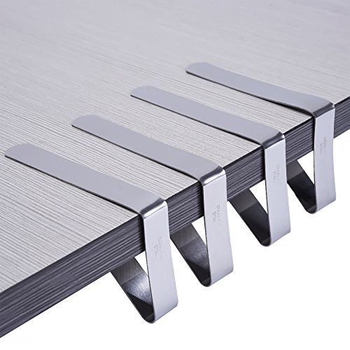 eBoot 24 Stück Edelstahl Tischdecke Clips Tischklammern Tischdeckenklammer - 3