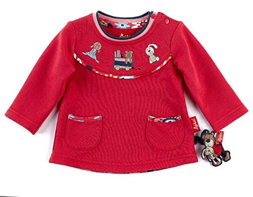 Sigikid Baby Girls Sweatshirt, Baby Sweatshirt, Red (tomato Puree 124), 6-9 Months (Manufacturer size: 74)