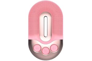 ‎BESTBEANS bestbeans beauty Glo Prea Elektrische hochwertige Silikon Gesichtsreinigungs-Bürste mit LED Licht Therapie & Vibration Anti-Aging Tiefenporenreinigung, Hautmassagegerät Schallwellen USB