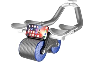 UMIKK Automatic Rebound Abdominal Wheel,Wheels Roller Domestic Abdominal Wheel,4D Bauchübungsrolle mit Ellbogenunterstützung Training Geräte,Bauchmuskeltraining