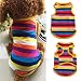 Produktbild Haustier Hunderegenbogen Weste Kleidung T Shirt Welpen Kost¨¹me nette weiche Sommer Streifen Outfit
