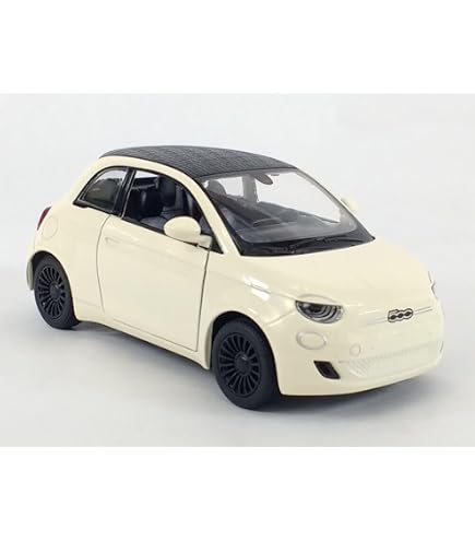 Voiture Miniature Majorette Fiat 500 Blanche/rouge N°39 - Échelle 1:55 - Neuf En Paquet Long - Collection