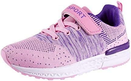 Piup Kids Lightweight Breathable Walking Running Tennis Shoes For Boys and Girls Pink 31