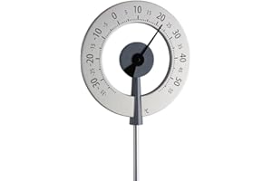 TFA Dostmann Lollipop 12.2055.10 analogowy termometr ogrodowy, odporny na warunki atmosferyczne, z dużymi cyframi