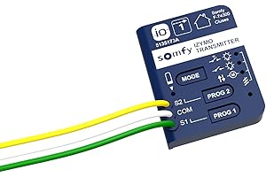 Somfy 1822609 - Micro-émetteur Volets et éclairage IZYMO - Technologie IO-homecontrol - Compatible app Tahoma