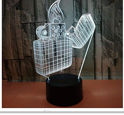 Preisvergleich Produktbild Stromanbieter Feuerzeuge Bunte 3D Lichter Touch Fernbedienung Bunte 3D Kleine Nachtlichter Werbung Usb Geführte Lampe 3D AAB174