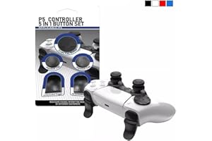 WEDORAT PS5 Controller Button Increase Button 5 in 1 Set PS5 Game Controller Extension Button PS5 Increase Button Cap Controller Button Replacement Black