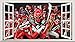 Produktbild Power Rangers Full Farbe Magic Fenster Bild Wandtattoo Wandbild Poster Größe 1000 mm breit x 600 mm tief (groß)