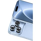 Nezih Case iPhone 18 Pro / 18 Pro Max Uyumlu Profesyonel Kamera Lens Koruyucu - A&ccedil;ık Mavi