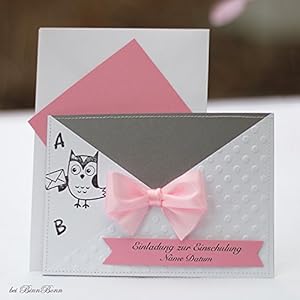 14 Einladungskarten Einladung zur Einschulung Schule Schulanfang Schuleinführung Handarbeit binnbonn