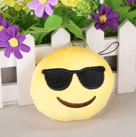 Preisvergleich Produktbild Cool Sonnenbrillen Emoji Schlüsselanhänger Stoff Whats App