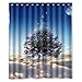 Produktbild RELAX Flying Christmas on the Sky White Clouds Dreamy Waterproof Shower Curtain 60"(w) x 72"(h)