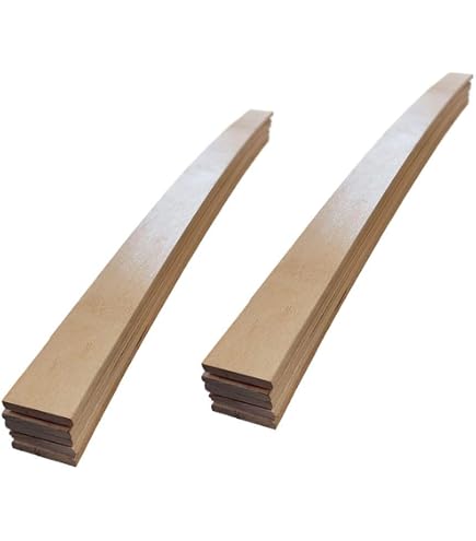 Lattes De Sommier En Hêtre 68 Cm - Lot De 3 - Largeur 2.5 Cm, épaisseur 0.8 Cm, 7 Plis - Pour Lit, Canapé Clic-clac, BZ