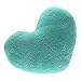 Soft Love Heart Shape Fluffy Pillows Cushions Block Gifts Sofa Decoration Green