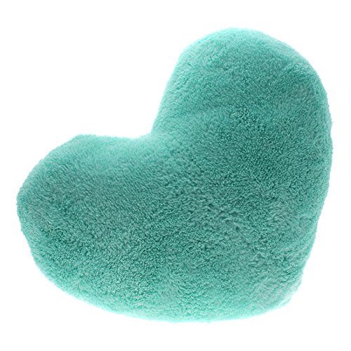 Soft Love Heart Shape Fluffy Pillows Cushions Block Gifts Sofa Decoration Green