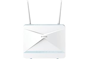 D-Link G416/B EAGLE PRO AI AX1500 4G+ Smart Router with 4G+ LTE Cat 6 Download Up to 300Mbps, Wi-Fi 6, AI Wi-Fi/Traffic Optimiser, Gigabit Ports, WPA3, Wi-Fi Mesh support, Unlocked for All Networks.