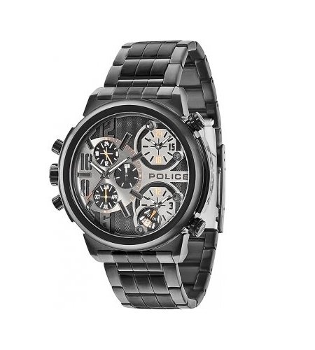 Police Herren-Armbanduhr XL PYTHON Analog Quarz Edelstahl beschichtet P13595JSB-61M Police Herren-Armbanduhr XL PYTHON Analog Quarz Edelstahl beschichtet P13595JSB-61M
