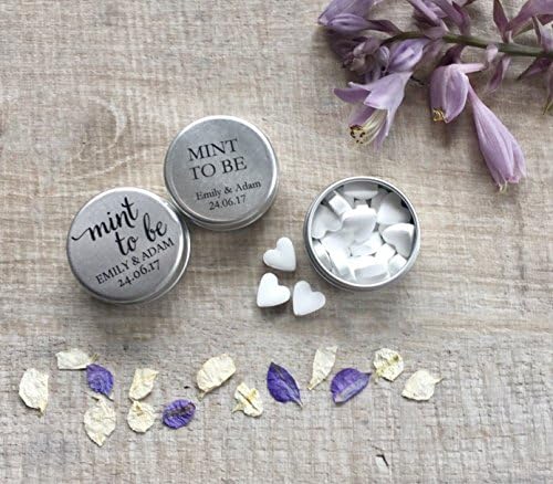 10 Personalised Wedding Favour Mint Tins