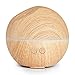 Produktbild Mengma 60ml Aroma ätherisches Öl Diffusor Holzmaserung Runde USB Aromatherapie Diffusor Luftbefeuchter Tragbare Wet mit Licht und Auto Stop Waterless für Home Office Zimmer und Baby