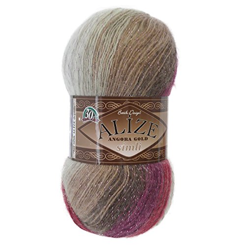 Strickgarn ALIZE ANGORA GOLD Batik SIM 100g, #3930 purple dream
