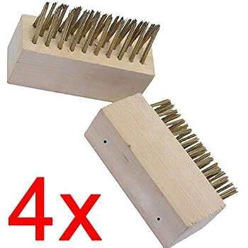 2PCS Steel Wire Weeding Brush – Wooden Handle Crack Weeder For Patio, Pavers & Garden Paths