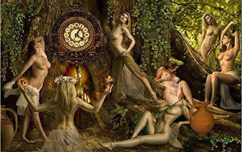 Wxlsl 3D Room Wallpaper Custom Non-Woven Wall Sticker 3D Forest Naked Beauty of Human Body Painting Photo 3D Wall Murals Wallpaper-150cmx105cm