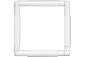 YOFAPA Q-Schnapprahmen aus Kunststoff für Kreuzstich, quadratische Stickrahmen, Stickclip-Rahmen, einfache Montage, perfekt zum Sticken, Quilten, Nadelspitzen, Seidenmalerei