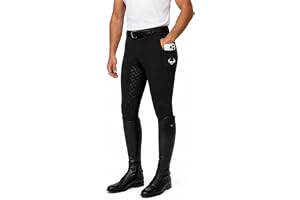 Rovadik Horse Riding Breeches with Sillicon Grip - Non Slippery - Stretchable-Breathable Fabric | Suitable for Horse Riders-for Men - (Black)