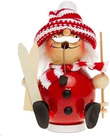 SIKORA RM-D Series D Snowman Incense Smoker, Size:Height 4.9 in (12.5 cm), Color/Style:D07 red - skier