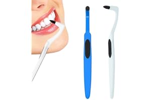 STFMHEZ 2PCS Tartar Remover Tooth Stain Eraser, Teeth Polishing/Cleaning Kit Removes Plaque & Impurities (White & Blue)