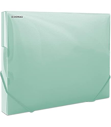 DONAU 8545002PL-00 Verzamelbox A4 Transparant - Documentenbox Met Elastiek En Zijvleugels