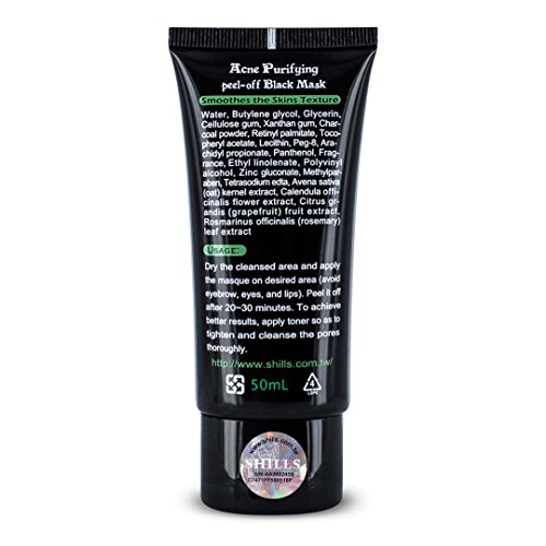Shills 100% ORIGINAL – Korean Skin Therapy – Active Charcoal peel-off Black Mask (50ml) - 3