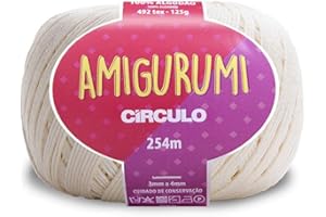 CÍRCULO Circulo Amigurumi - Filato 100% cotone vergine, 125 g, 254 m, colore: bianco sporco