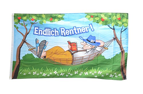 Flaggenfritze® Flagge Endlich Rentner! - 90 x 150 cm
