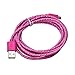 Produktbild BOOMLI -Micro USB Kabel Nylon 3m / 10f Micro USB Schnellladekabel Samsung Ladekabel / Ladekabel Samsung - High Speed Sync und Ladekabel für Android Smartphones, Samsung Galaxy, HTC, Huawei, Sony, Nexus, Nokia, Kindle und mehr - Space Grau Neun Farben zur Auswahl (3M, Heißes Rosa)