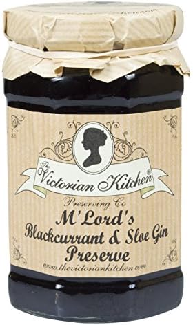 The Victorian Kitchen M'Lords Blackcurrant and Sloe Gin Preserve 340 g (Pack of 2)