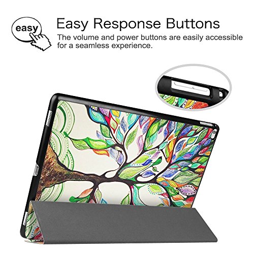 Fintie iPad Pro 12.9 Zoll Hülle – Ultra Schlank Superleicht Ständer Schutzhülle SmartShell Cover Case Tasche mit Auto Schlaf / Wach Funktion für Apple iPad Pro 12,9 Zoll (2015 Version), Liebesbaum - 7