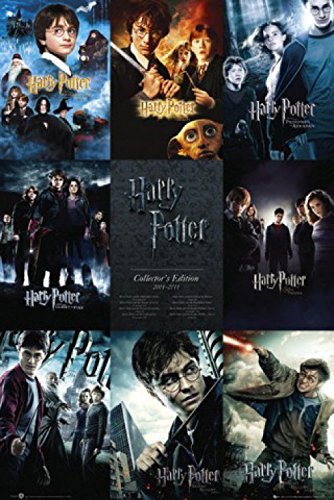 1art1 60266 Harry Potter Poster Collection Tous Les Films en Anglais 91 x 61 cm
