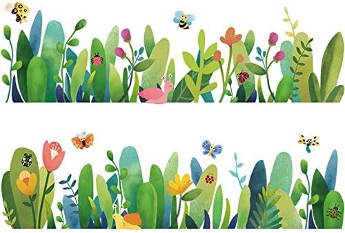 HCCY The green leaves in a corner-kick foot-wall sticker bushes and fresh living room bedroom corridor decorations posters 177*26cm