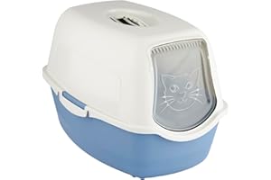 Arenero para Gatos Rotho My Pet Bailey Azul/Blanco