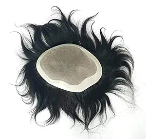 UD 8X6 Size 100% Human Hair Toupee/Patch/Human Hair Wig Non Surgical Hair Loss Solution For Men (Natural Black 8 * 6) WITH FREE 28 GM WIG TUBE FREE